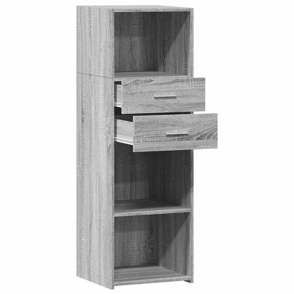 vidaXL kõrge kapp, hall Sonoma tamm, 40x42,5x124 cm, tehispuit