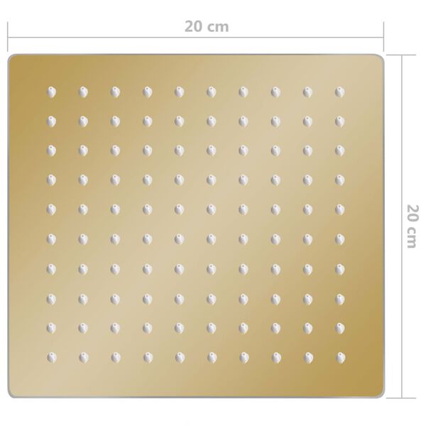vidaXL vihmaduši otsak, roostevaba teras 20 x 20 cm, nelinurkne kuldne