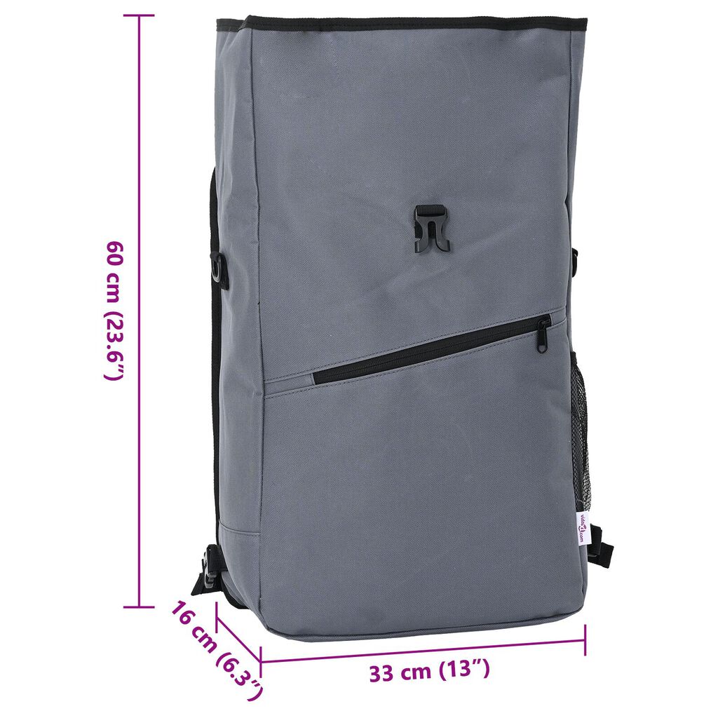 vidaXL jalgratta kott pannier rack'ile 25 L hall 33x16x48 cm