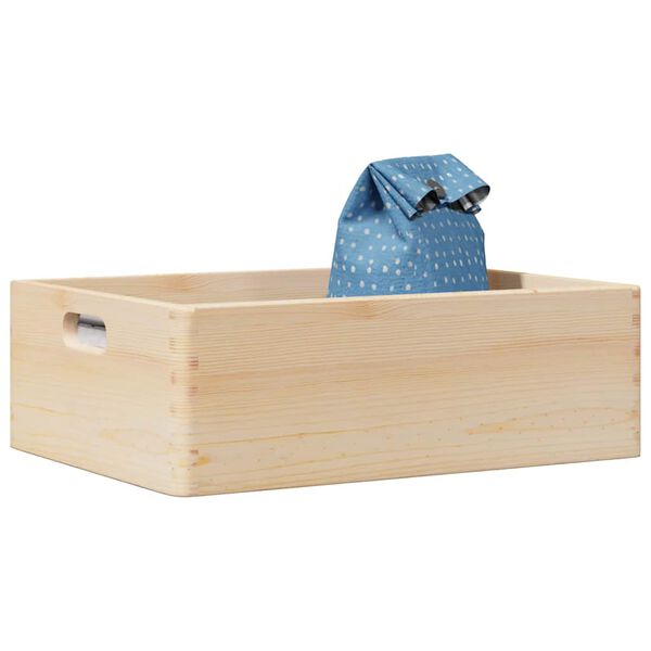 vidaXL Puidust kast käepidemetega 40x30x13 cm täispuit männipuit