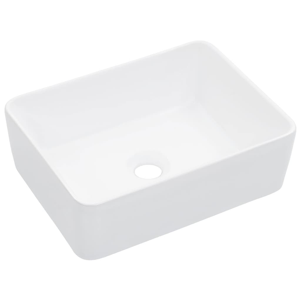 vidaXL valamu, 40 x 30 x 13 cm, keraamiline, valge