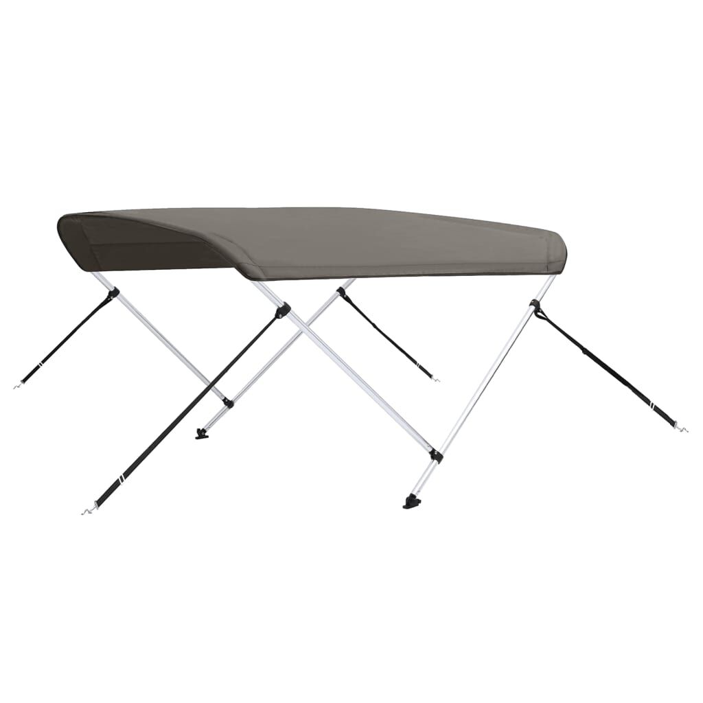 vidaXL 2 kaarega paadi varikatus, hall, 150x120x110 cm