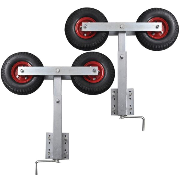 vidaXL paadi järelkäru kahe rullikuga vööritugi, 2 tk, 59-84 cm