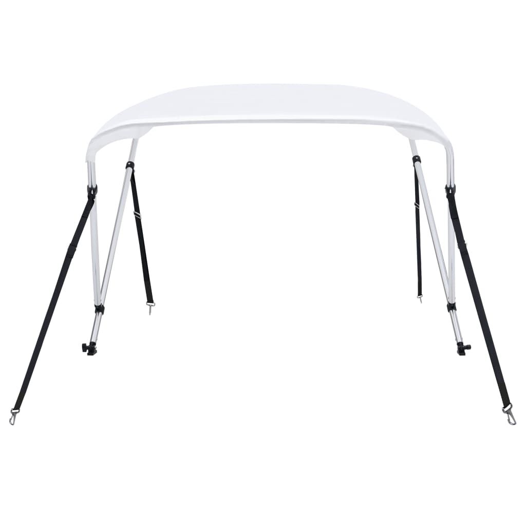 vidaXL 2 kaarega kaatri varikatus, valge 150 x 120 x 110 cm