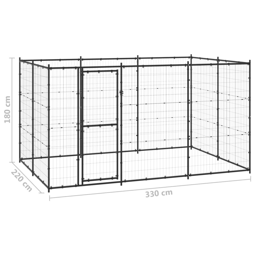 vidaXL koeraaedik, teras, 7,26 m²